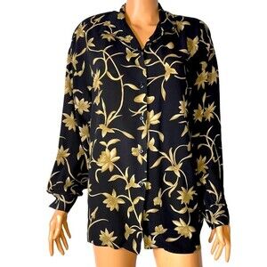 Rena Rowan For Saville lightweight button up blouse SZ 16